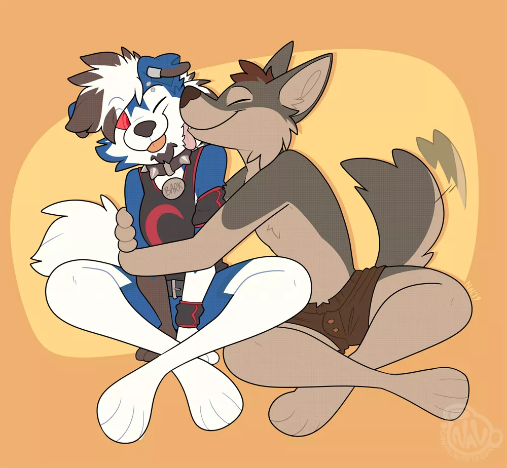 *smooch* *blep* (art by NowandLater)