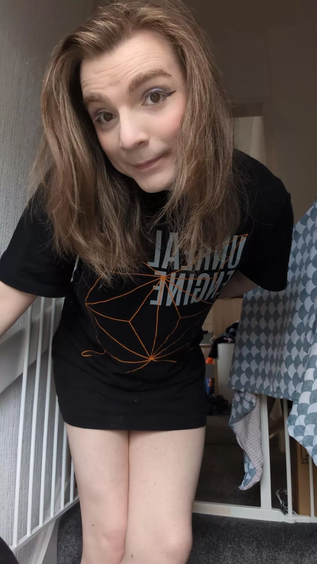 Thought I looked cute in my PJ top!