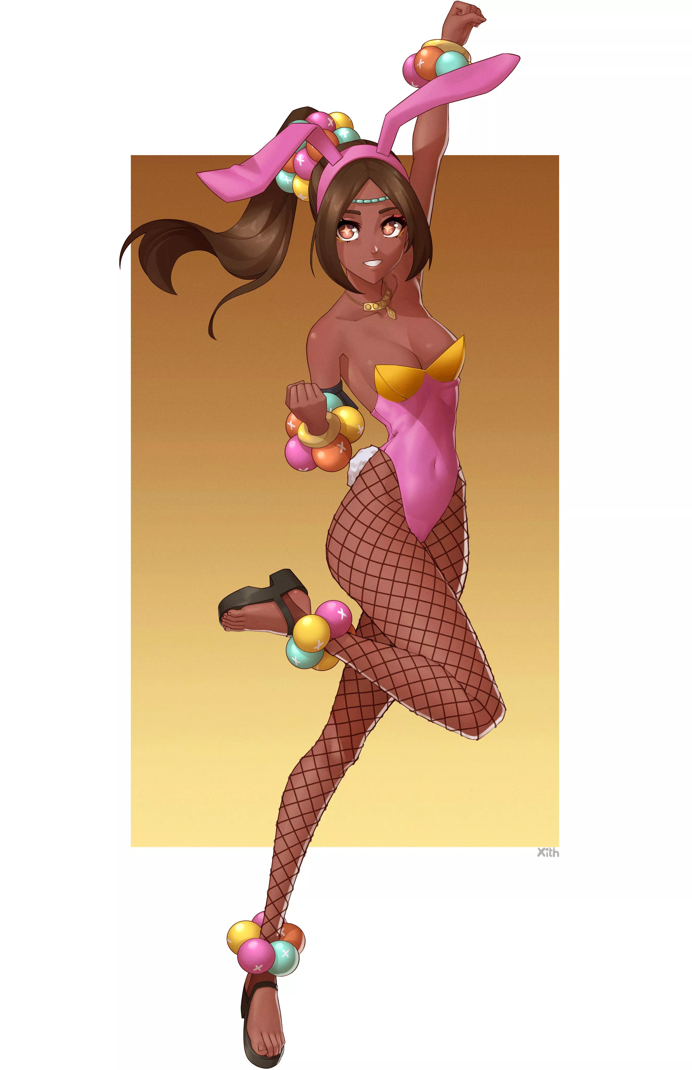 Timerra in a bunny outfit