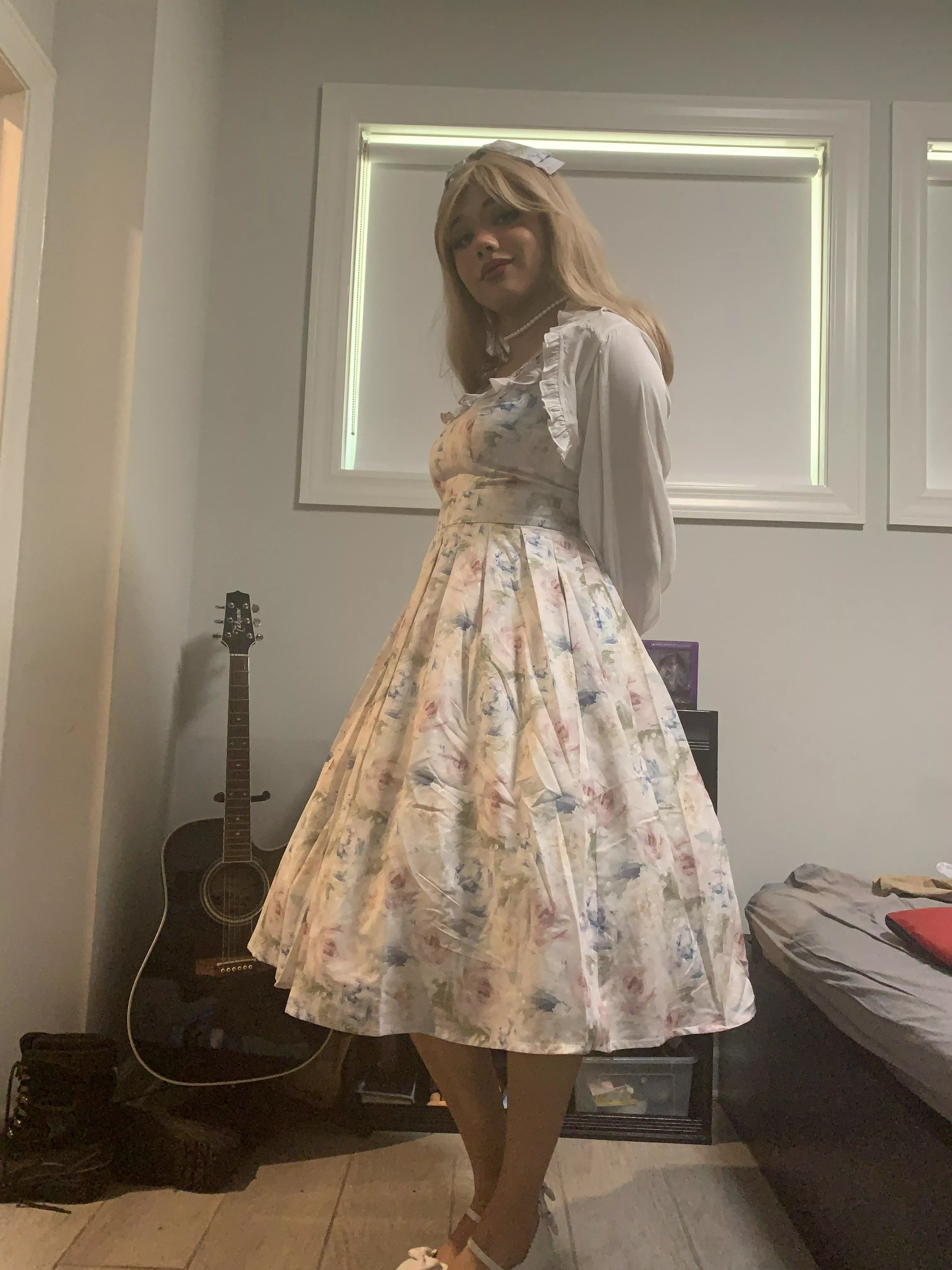 Trying blond out with some other outfits