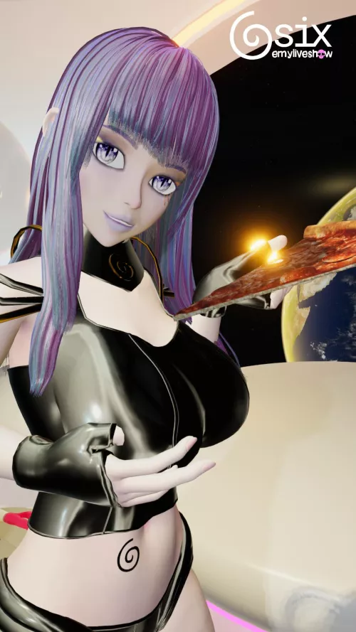 
Would you like to have a pizza or maybe eat out my pussy? 

http://chaturbate.com/emyliveshow