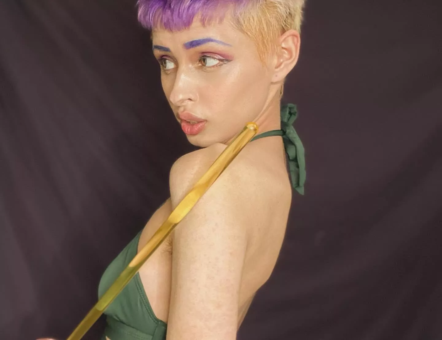 Added some purple dye to the blonde 