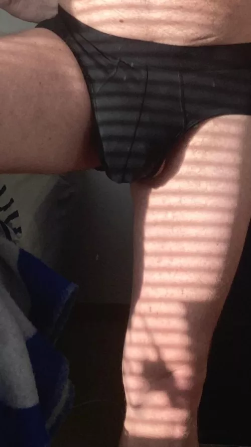 Balls and cock trying to escape