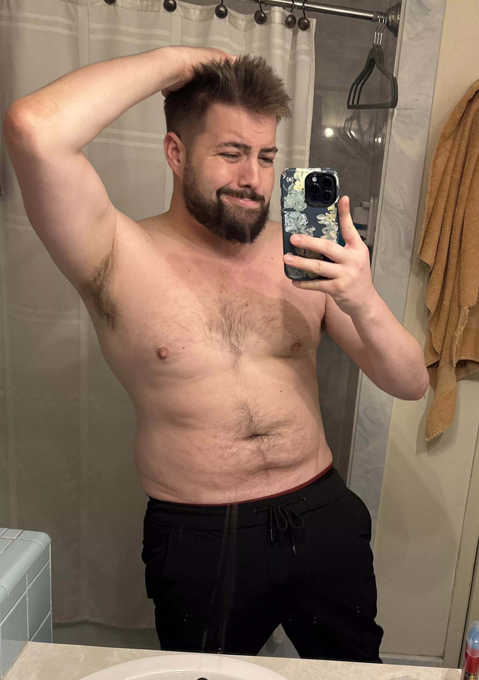 Be honest, trying to get in shape. I feel like I’m not attractive. 