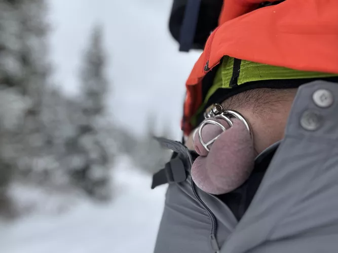 Catch me caged and snowshoeing…