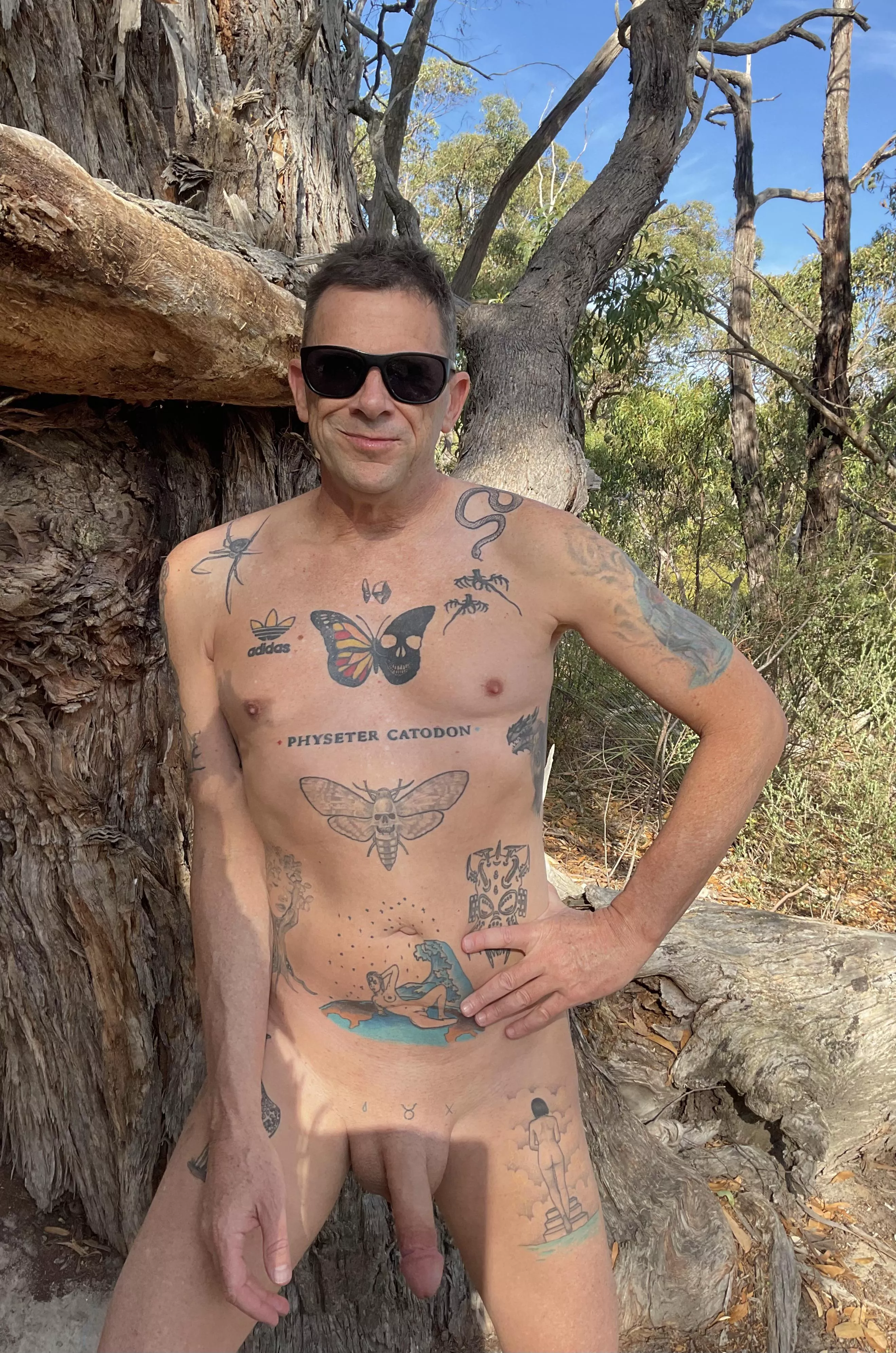 Celebrating my birthday in my birthday suit.