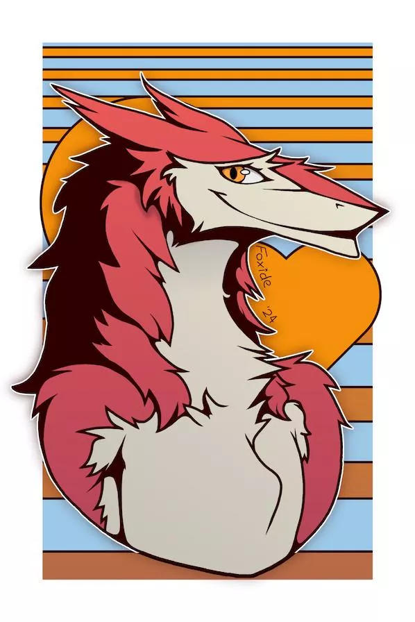 First time drawing a sergal! Completed bust commission for a dear friend