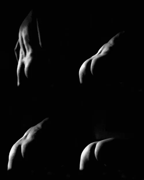 Four vintage screenshots of me going down on my GF from a homemade VHS tape we in the 90s...