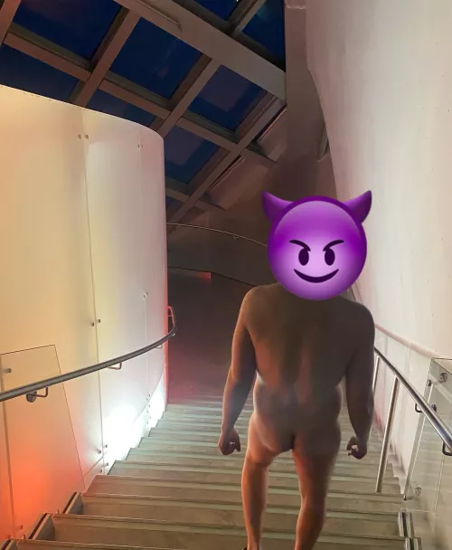 I love stairs like this because you never know who could be around the corner