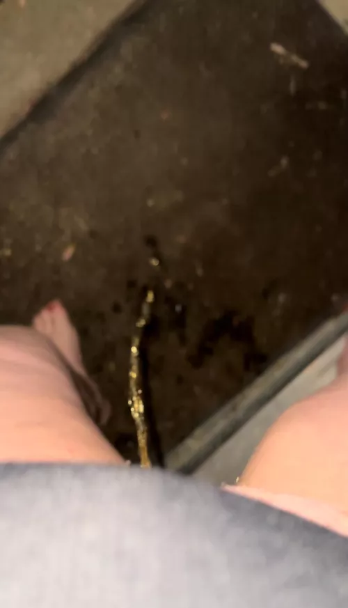 I love to piss out back