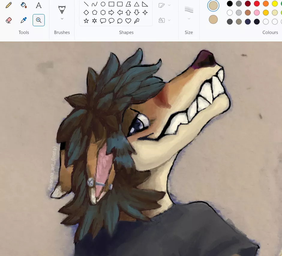 I realised that I still remember how to paint decently on MsPaint and I am kinda having a blast so here is a WIP drawing of my Sona :3