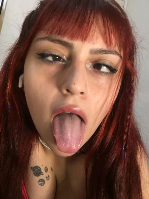 If I start eating your cock with this face you will give me your cum in my mouth