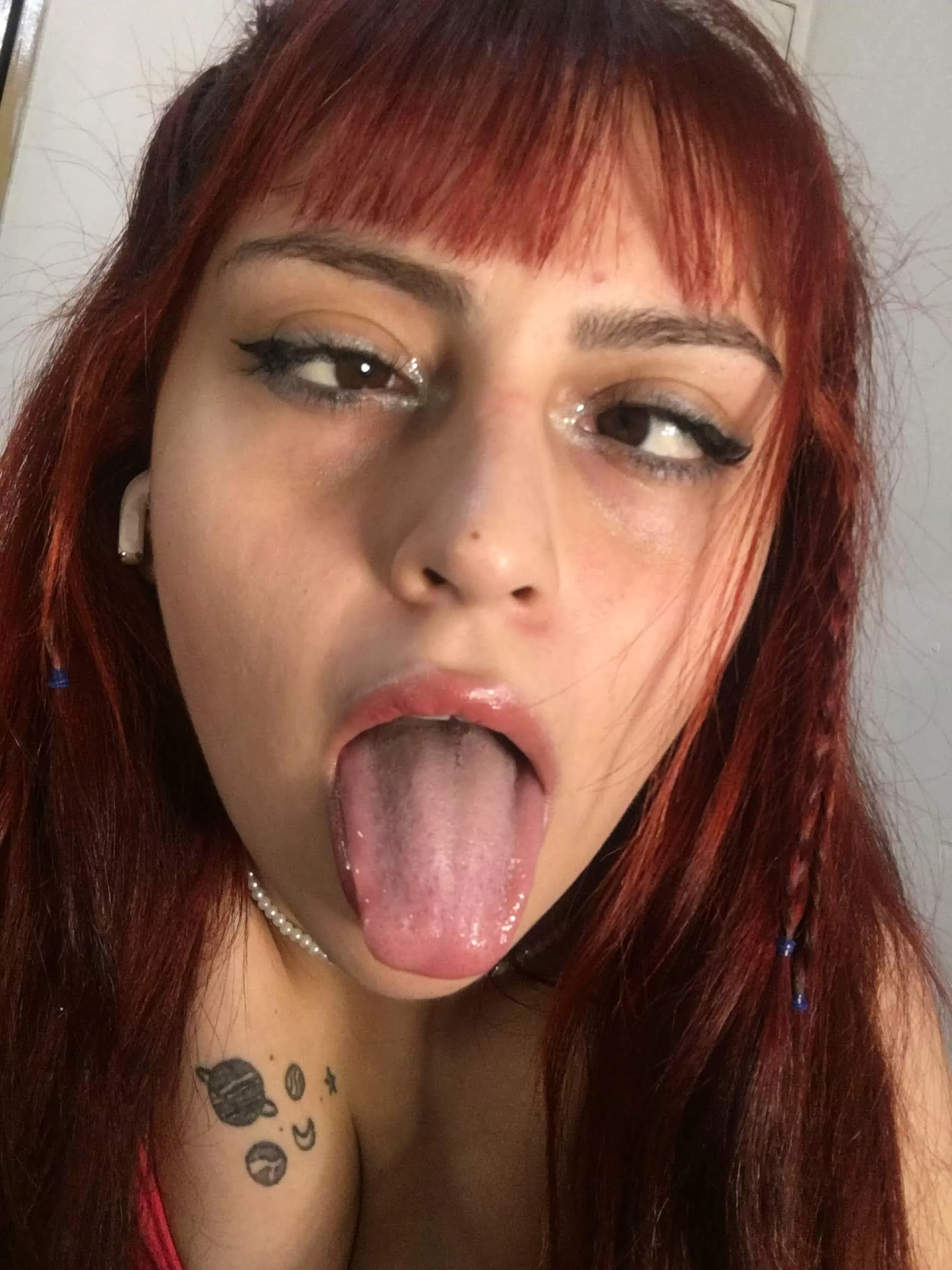 If I start eating your cock with this face you will give me your cum in my mouth