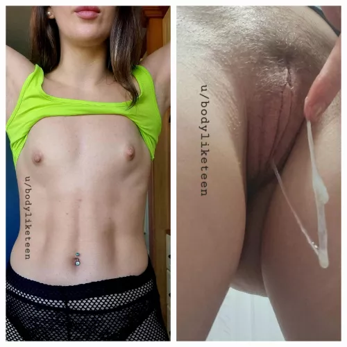 If you think my boobs are to small, just look at my wet pussy.. she makes up for them <3 