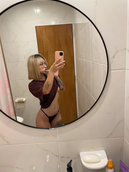 Is it okay with you if I appear like this in your bathroom every morning if I become your wife?