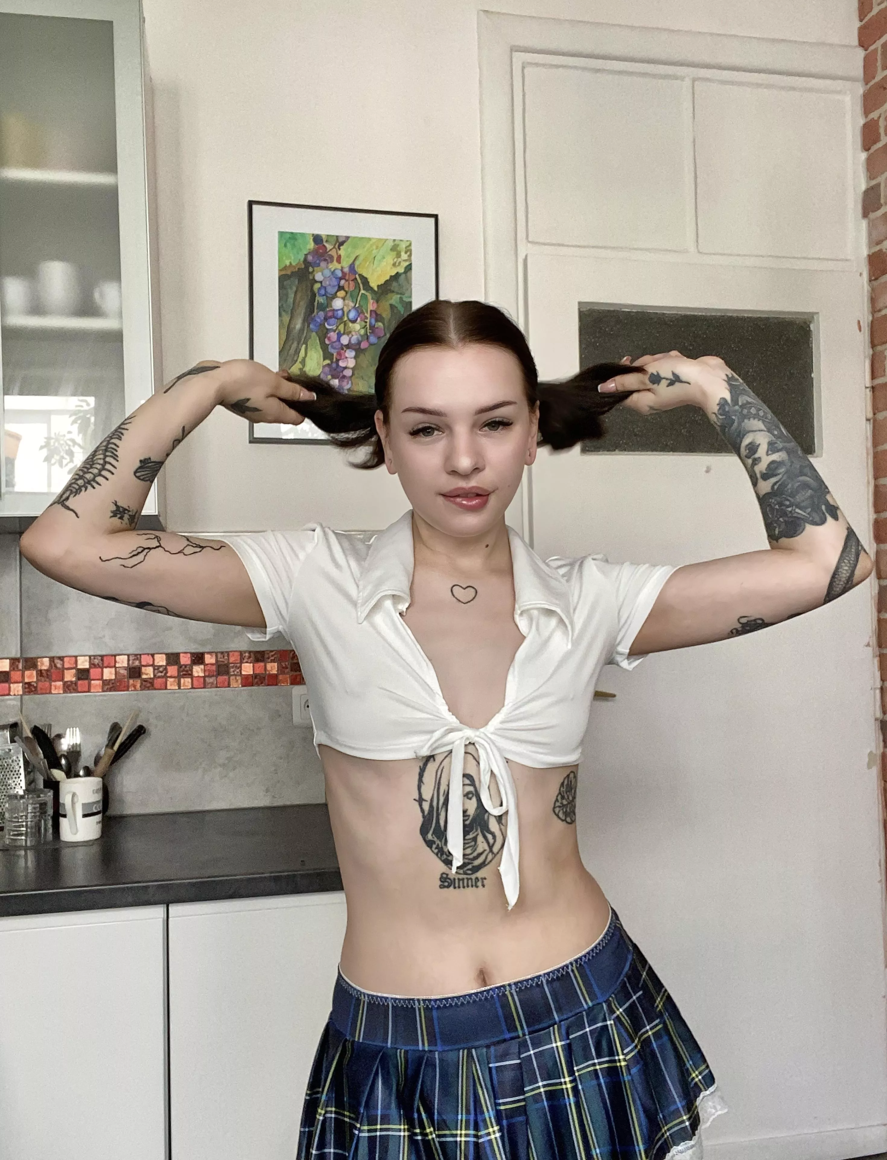 Pull my pigtails and I'll pull your rod