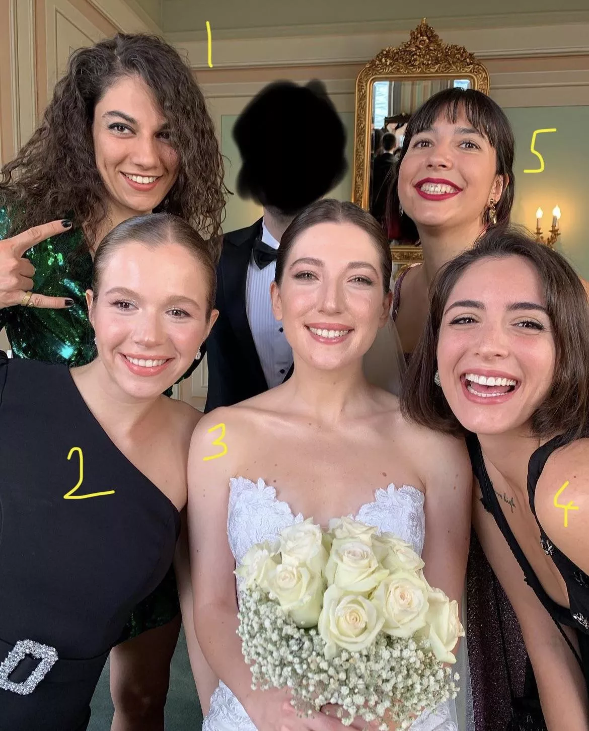 Rank the bride and the bridesmaids