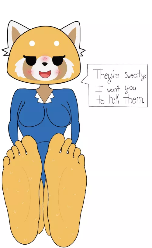Retsuko wants you to worship her feet (art by me)