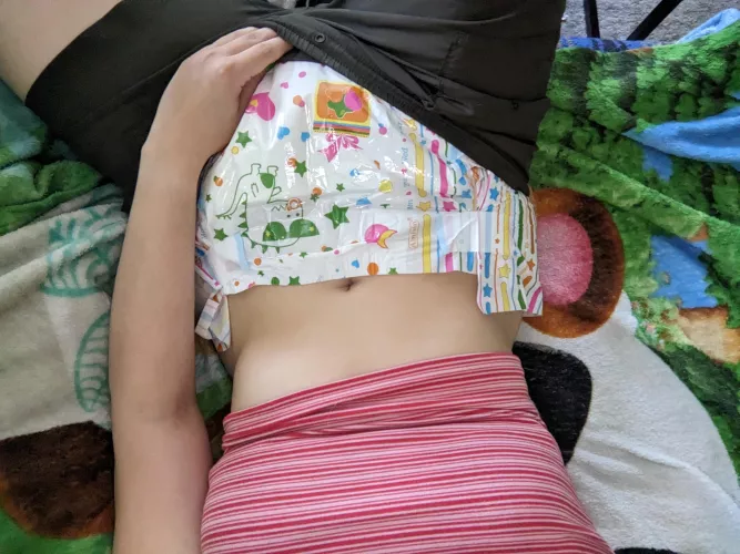 Roommate gone, diapers in the living room!