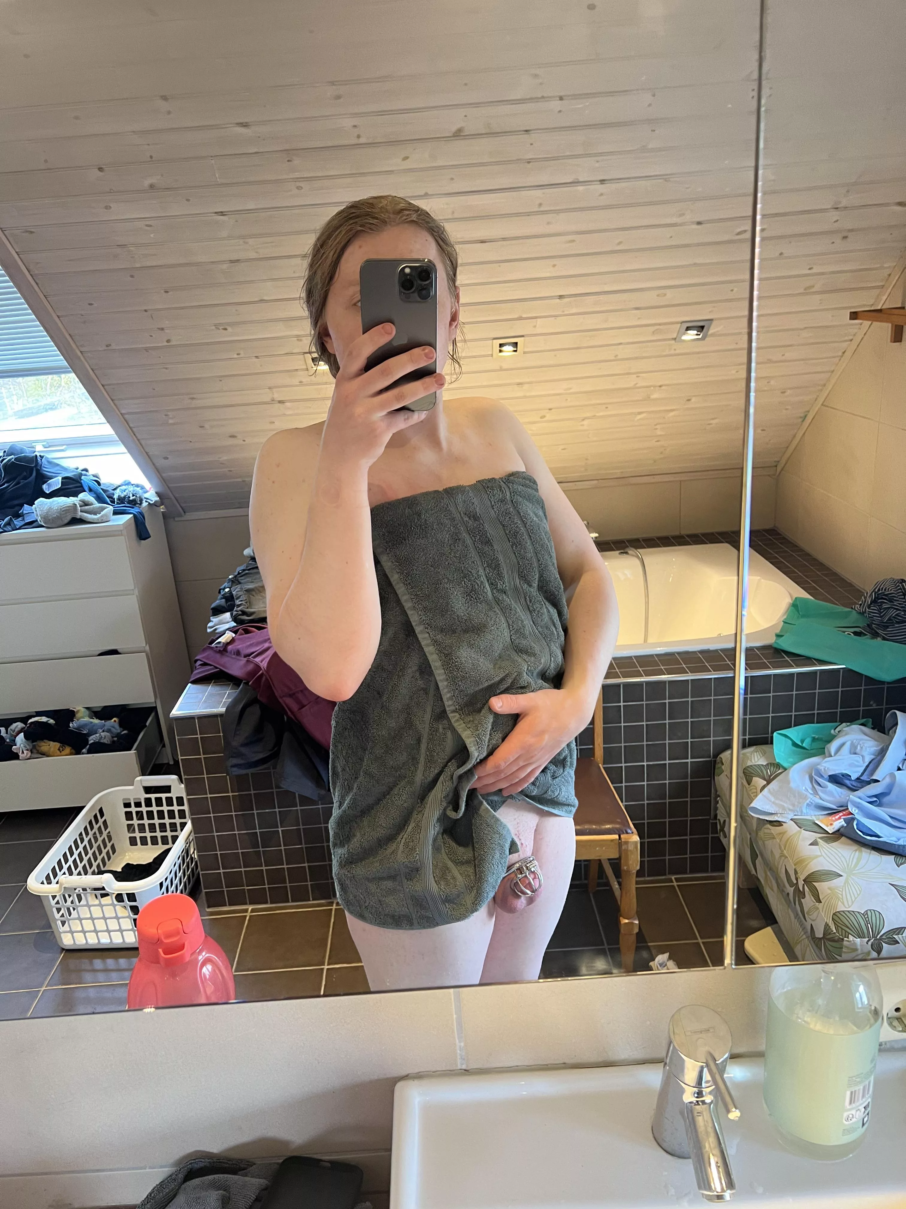 Straight out the shower