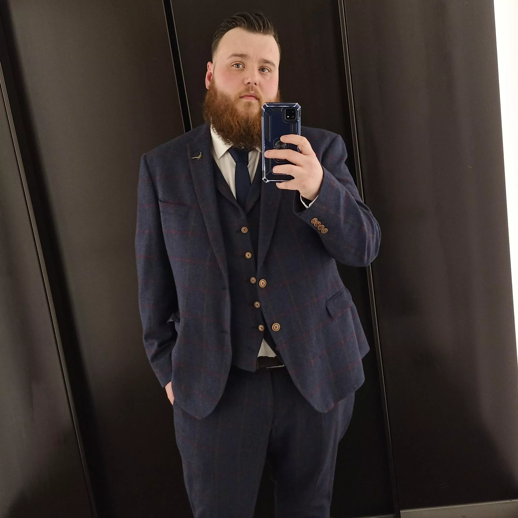 Suited up and ready for an event ☺️