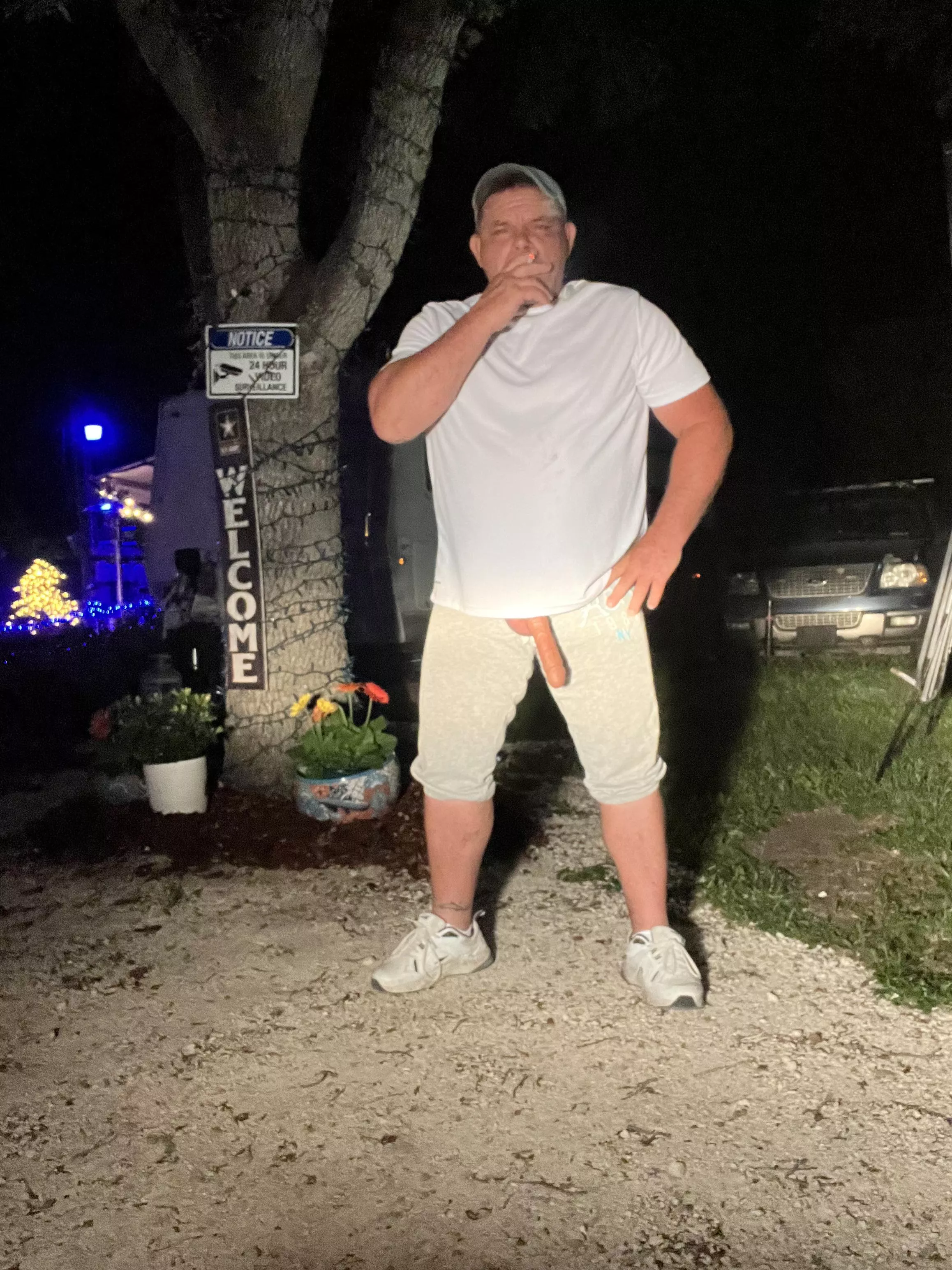 Sunday funday early morning pic at camp via headlights 