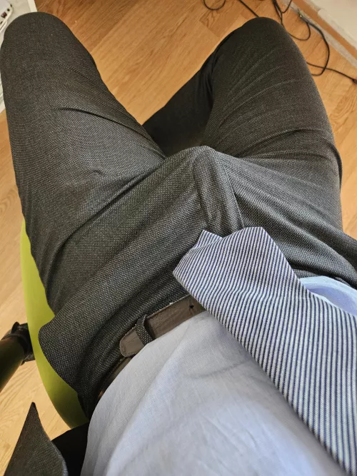 Ties always point to the cock