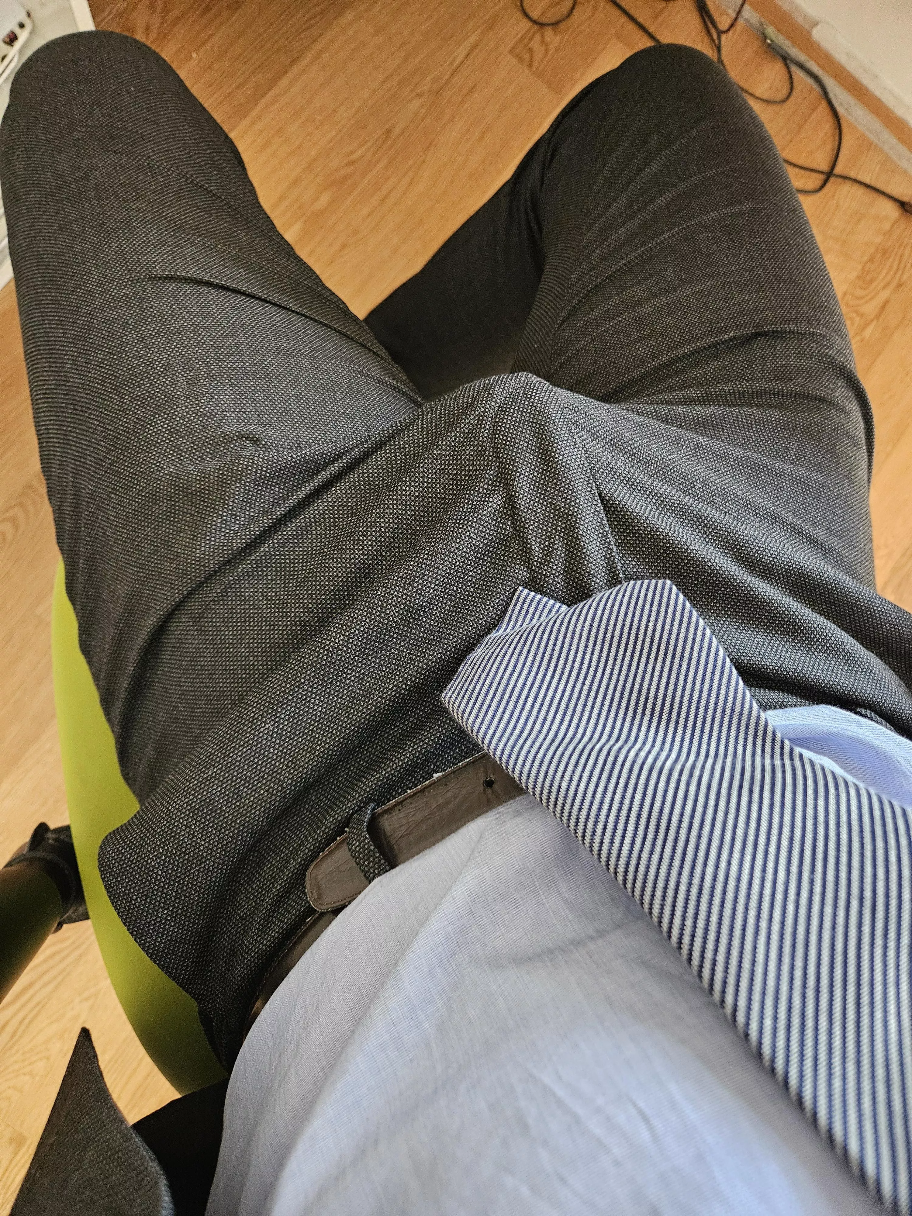 Ties always point to the cock