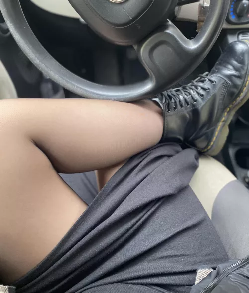 Tights and dr martens… my outfit today, Maybe I overdid it with the split