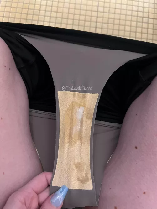 Beginning gusset pic of a complete 4 day wear 