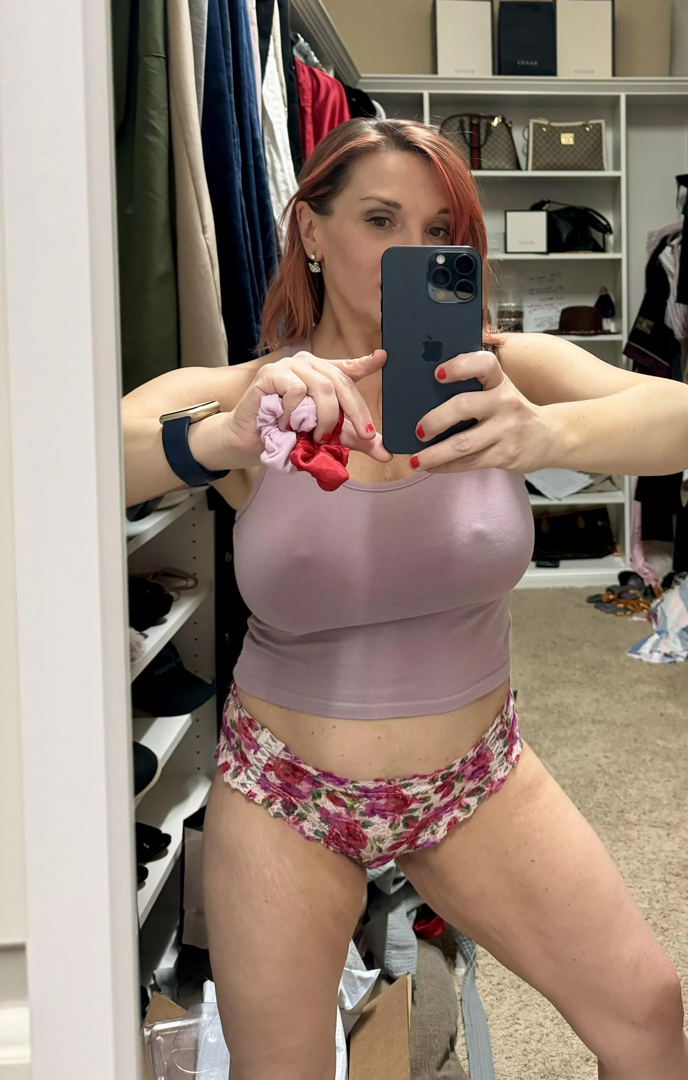 Braless and needing a strong mans hands