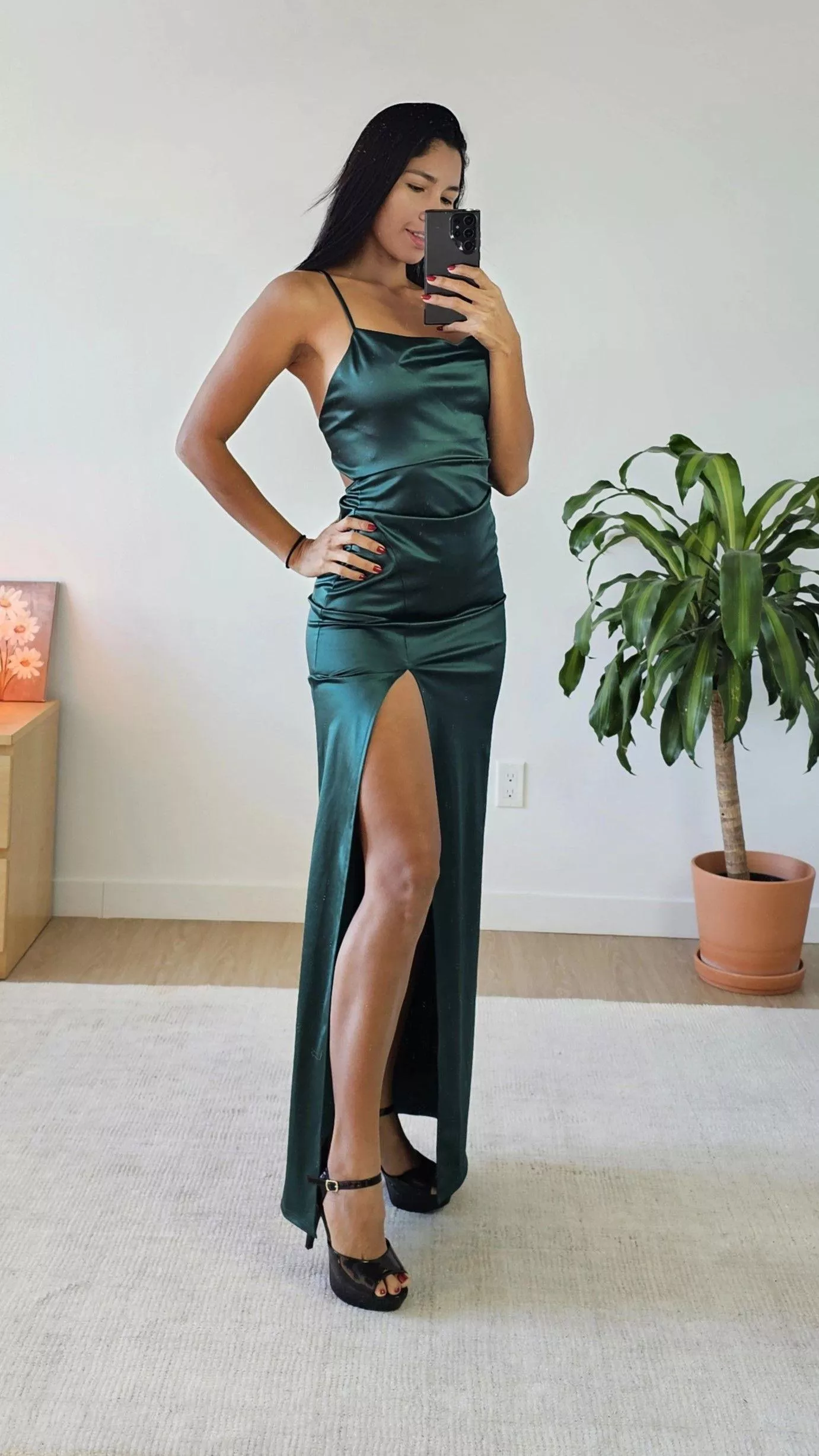 Classy in long dress