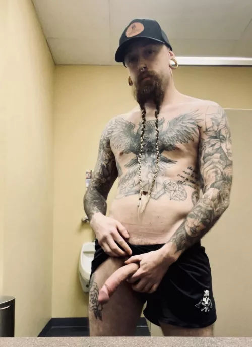 Hanging out in the gym locker room after yoga