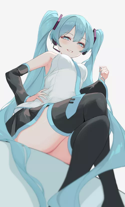 Hatsune Miku from below
