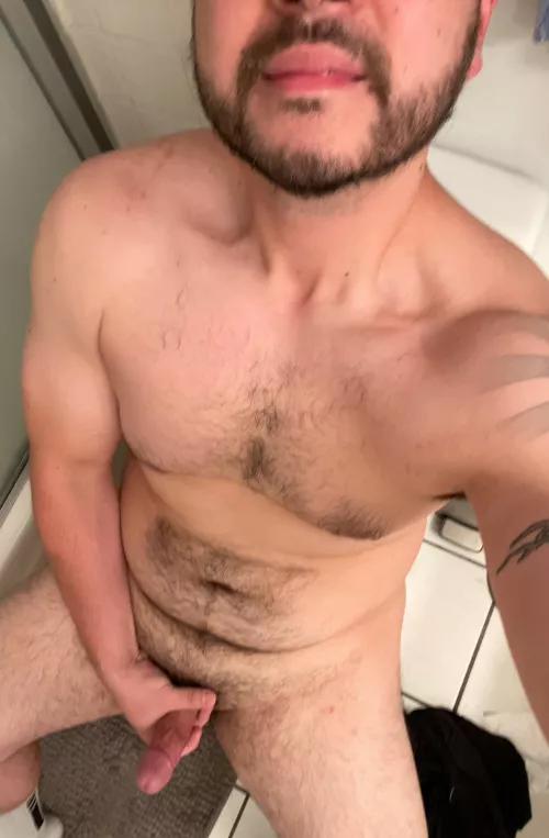 How’s the view of my beard and boner? 