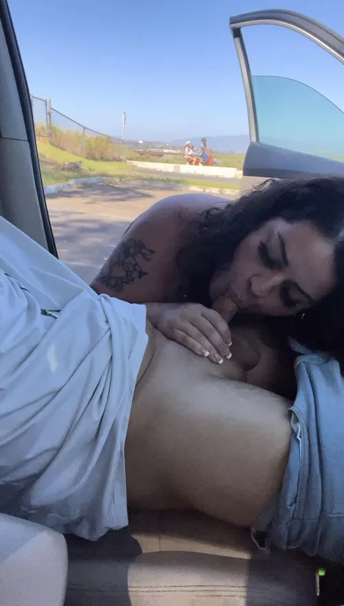 Sucking cock in public , don’t care who watches