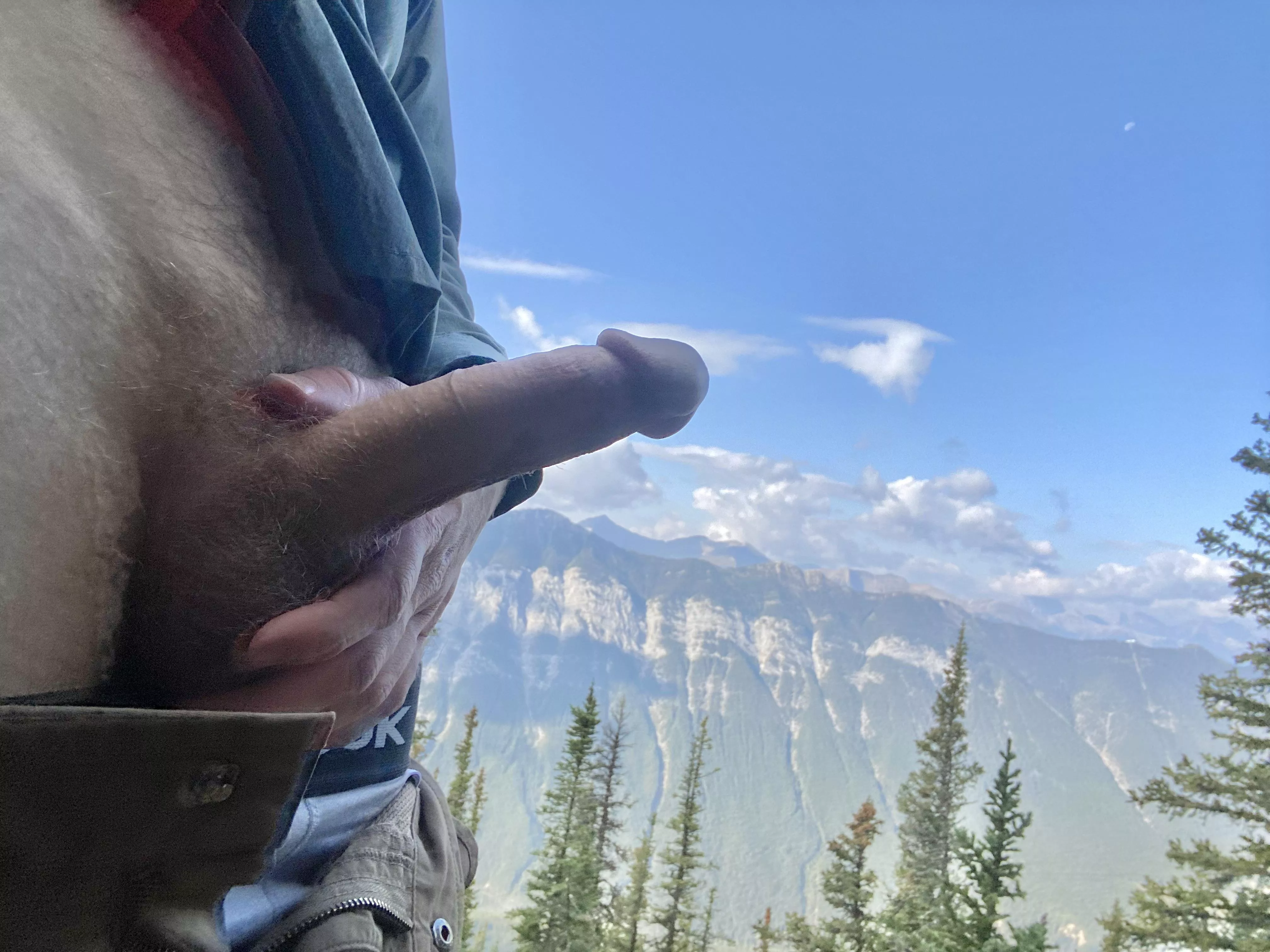 Tough to keep hard knowing your hiking bud is just around the corner