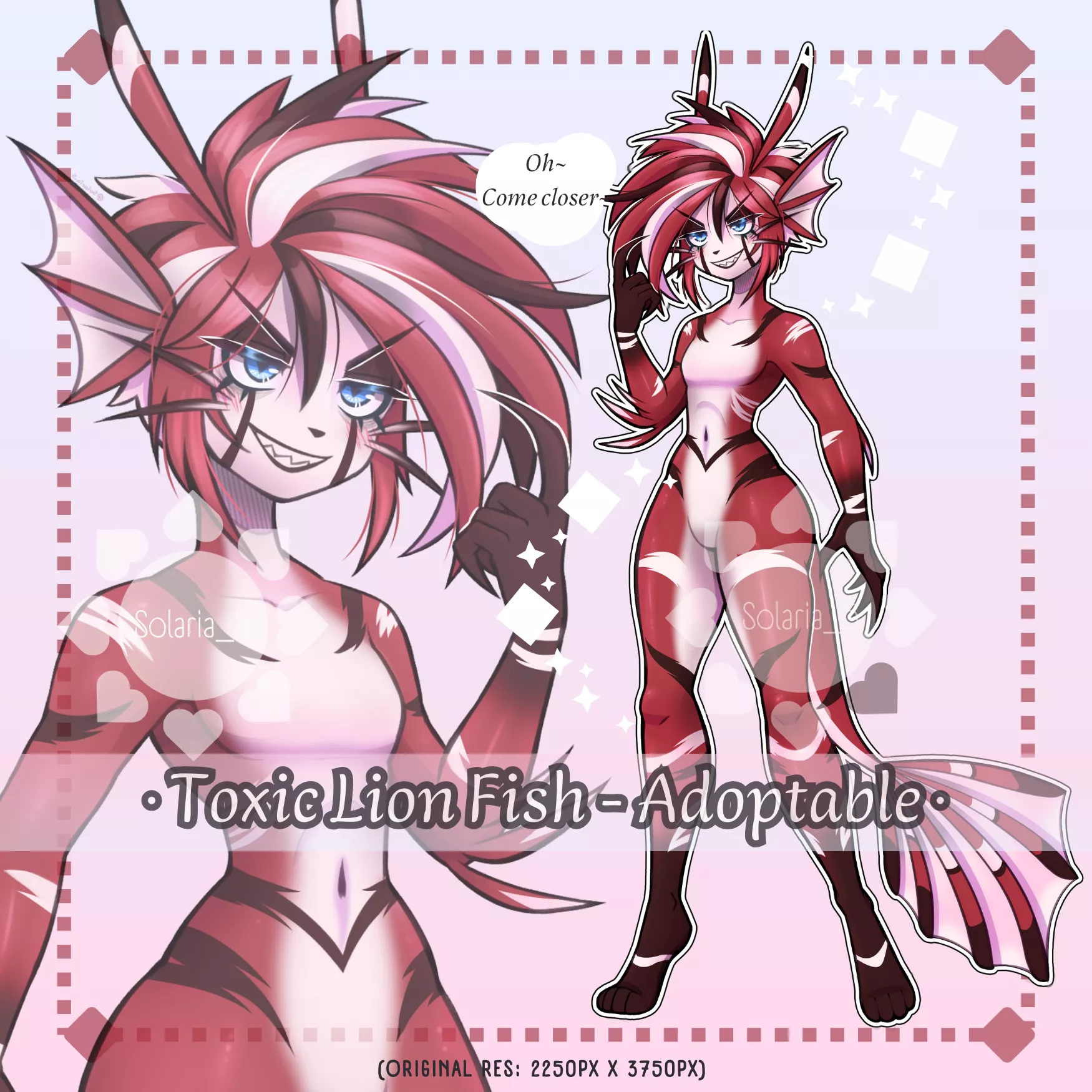 Toxic Lion Fish - Adoptable - Info in comments (Art by me)