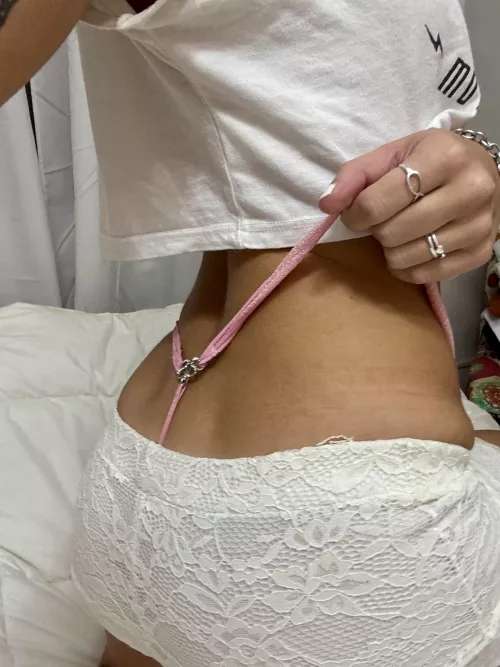 Wedgie with my diamond thong