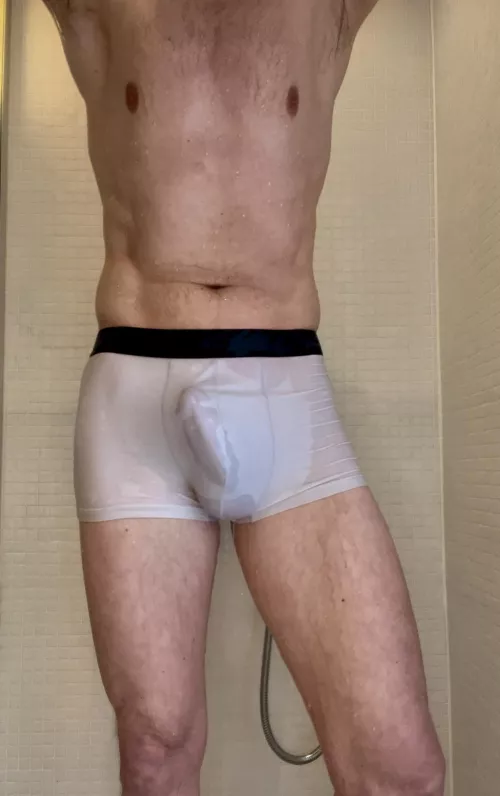 You find me in the gym shower area like this, what are you going to do?