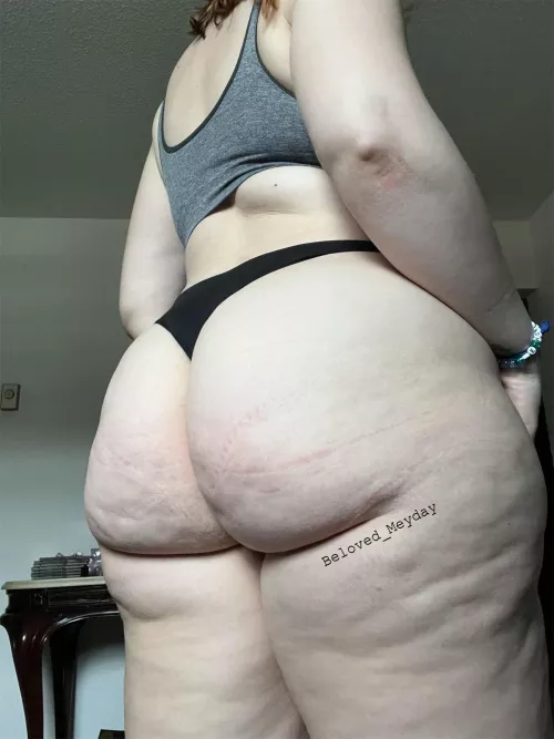A booty with dimples and marks