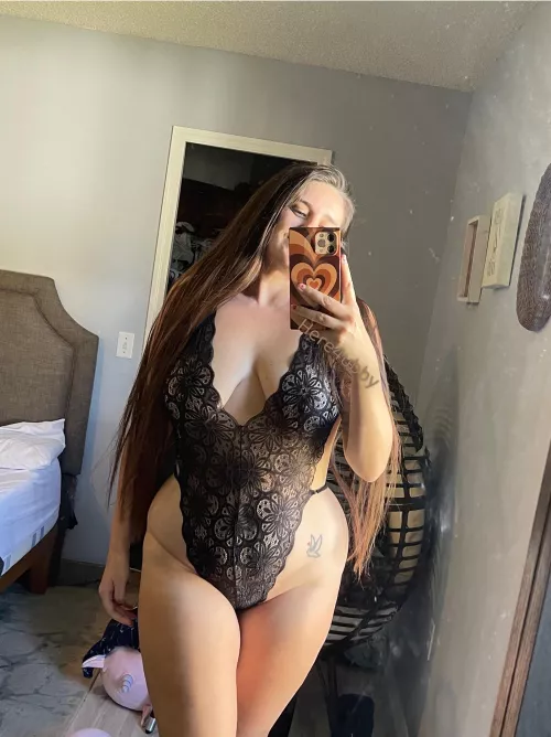 Black lingerie on my milf body
