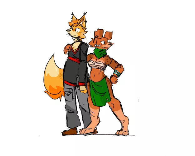 Drew me and a friend’s D&D characters!