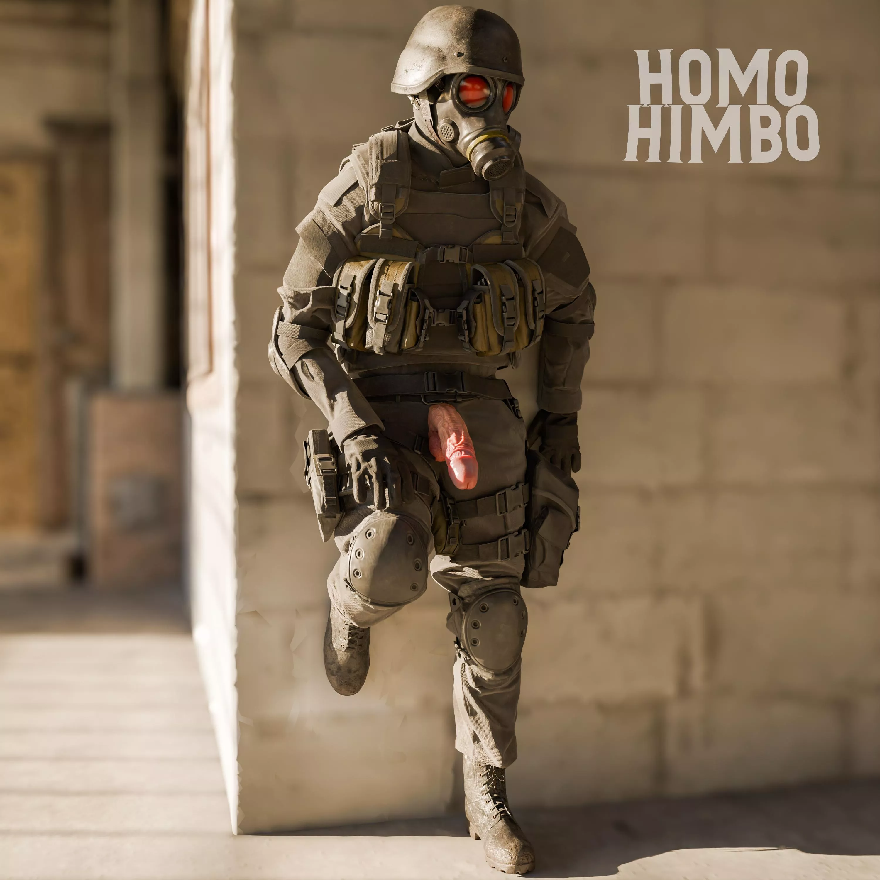 Hunk just leaning on the wall... Cock out 😳🤤 (Twitter @HomoHimbo)