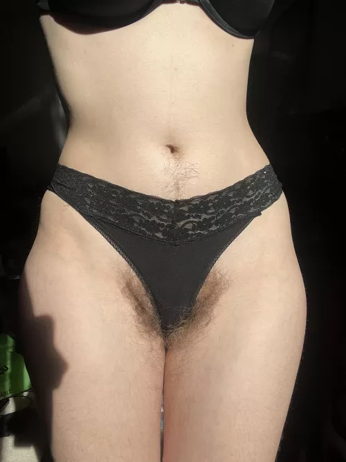 I love how undies can’t cover my bush