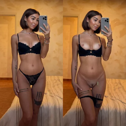 I love walking around the house in just my lingerie