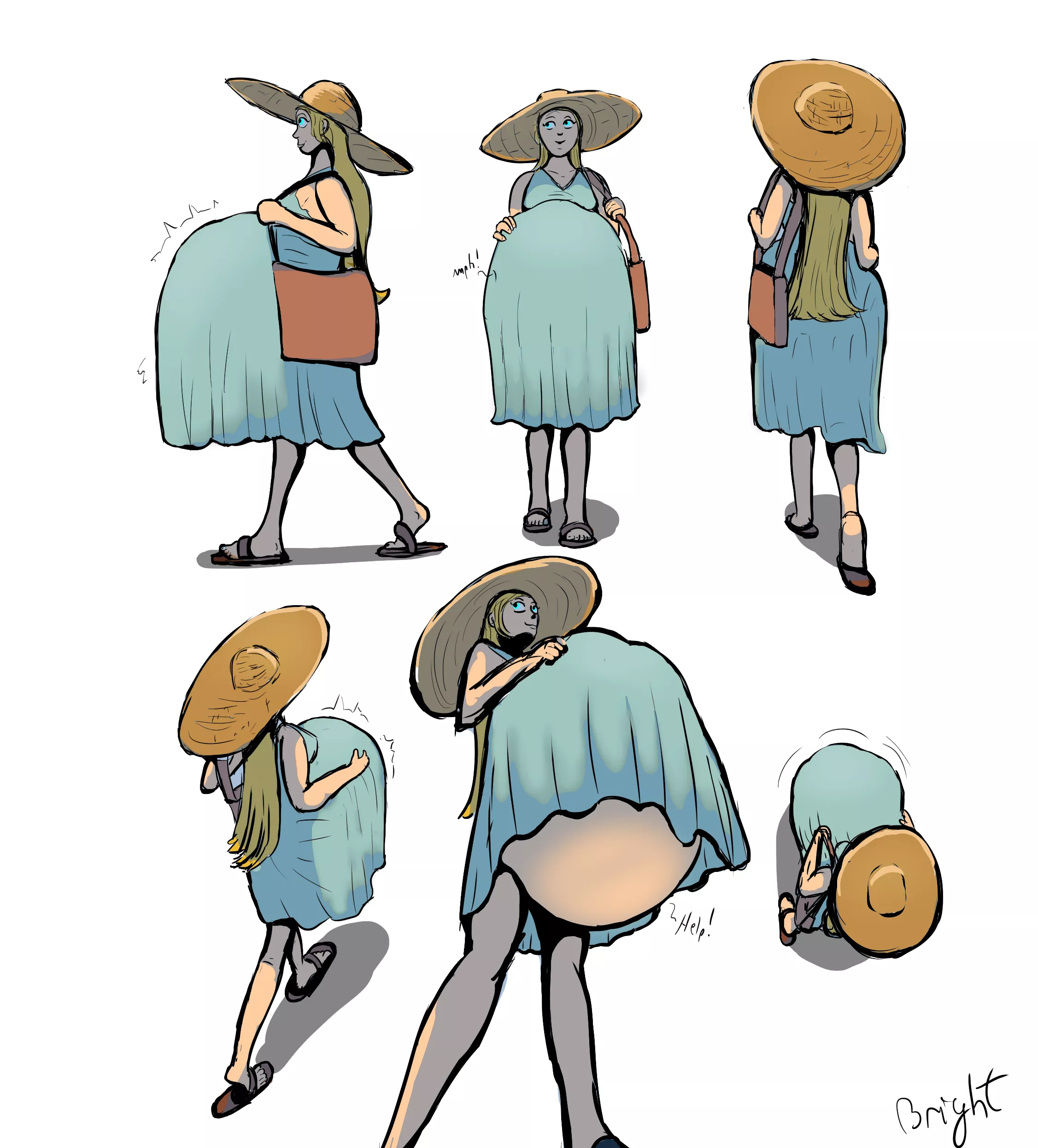 {image} Girl in summer dress by me, Bright