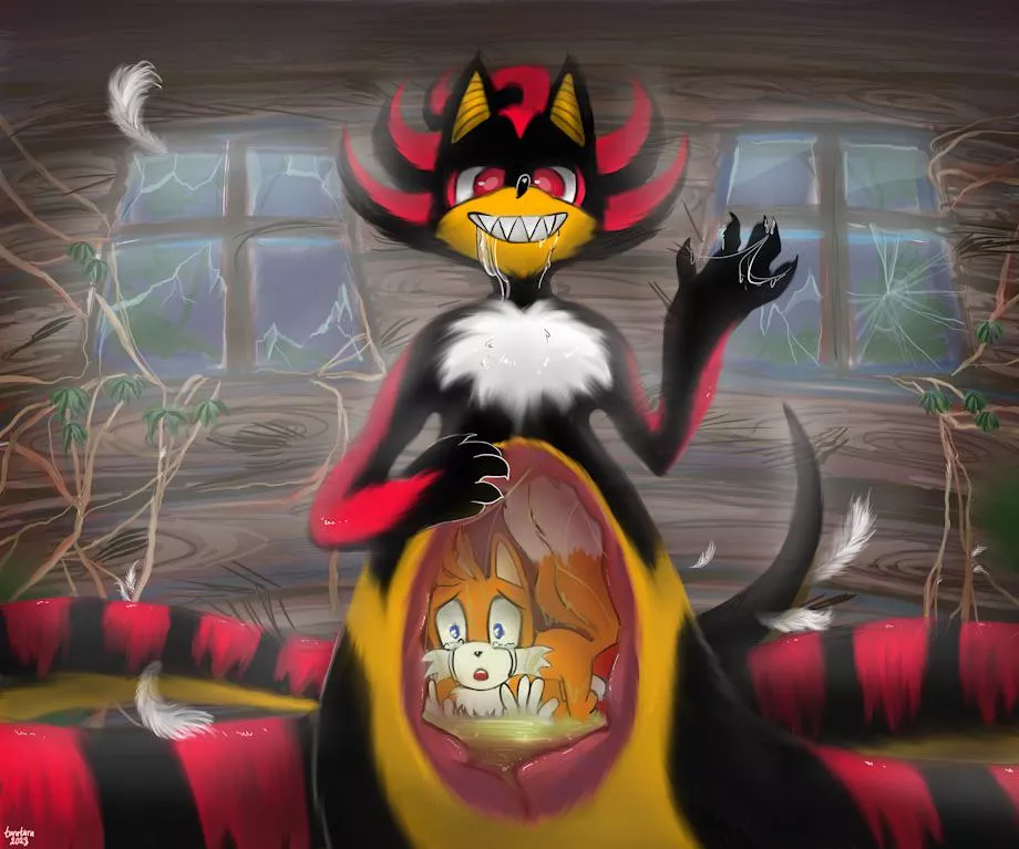 {image} Naga Shadow vore Tails (YTZOLOTOIUwU) [general] [oral] [sonic]