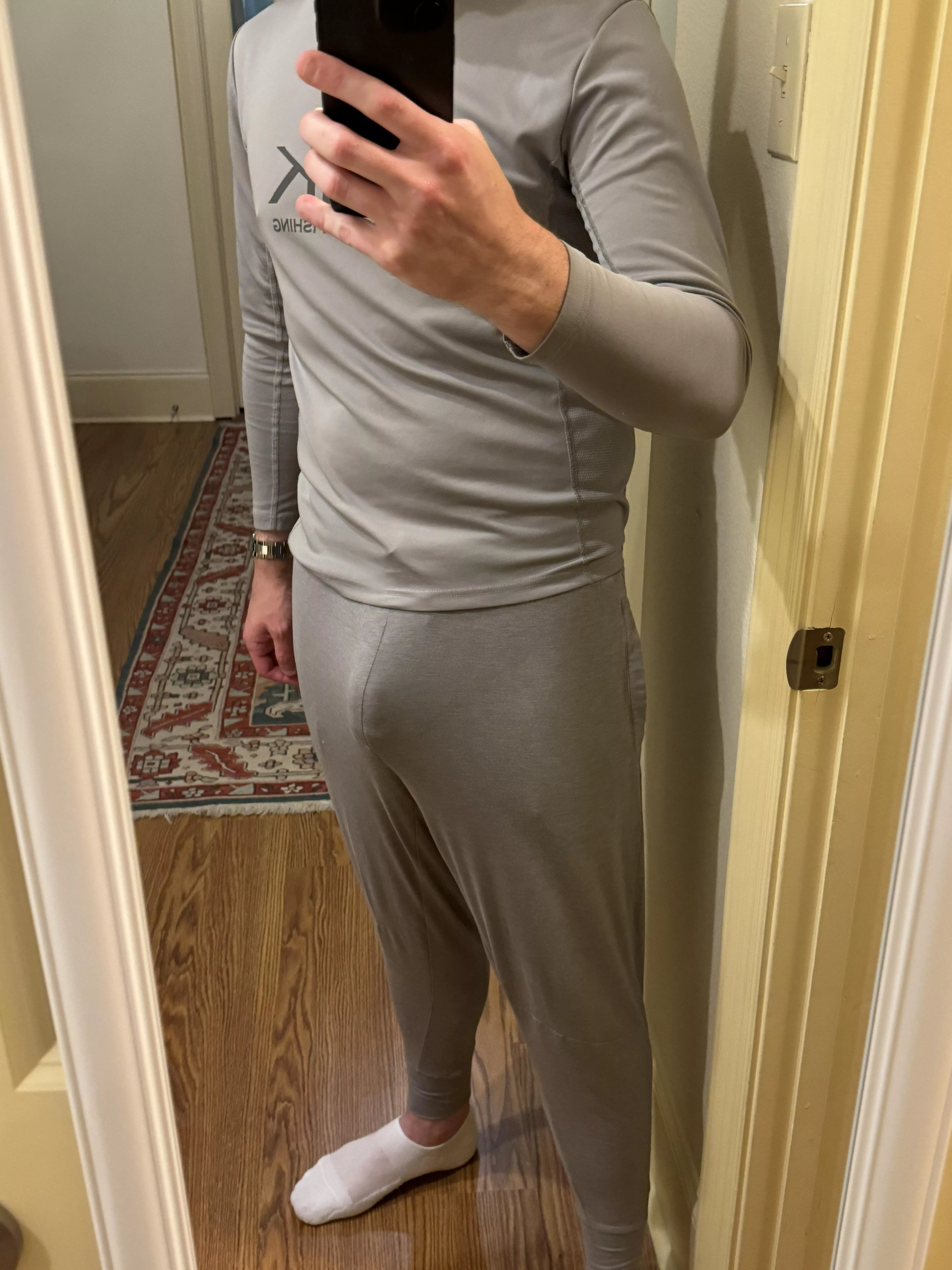 Is there anything better than grey sweatpants? Except maybe for what’s beneath….