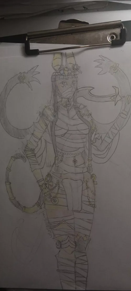 Made some changes to my egyptian character (source: me)